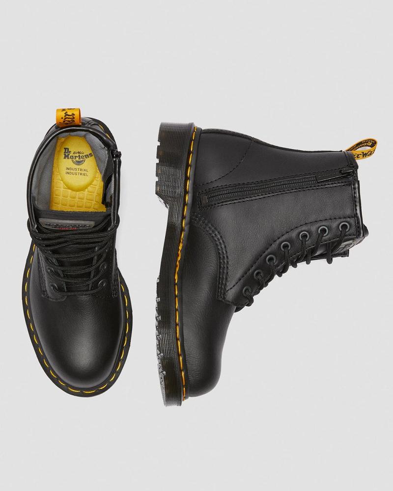 Botas De Trabajo Dr Martens Maple Zip Newark Steel Puntera Mujer Negros | MX 398TCE